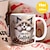 cheap Mugs &amp; Cups-Cat Coffee Mug - Funny I Need Coffee Mugs , Double-Sided Print Ceramic Coffee Cups as Cat Themed Gifts for Women &amp; Men, Dishwasher Safe Novelty Coffee Mugs for Women &amp; Men