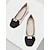 economico Scarpe col tacco da donna-décolleté da donna con tacco largo con dettaglio fiocco bicolore: comodi tacchi bassi per l&#039;ufficio e l&#039;abbigliamento casual
