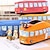 cheap Office Supplies-Large Capacity Cartoon Bus Pen Case Pencil Case Car Pen Case Student Bus Pen Case