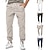 cheap Casual Pants-Men&#039;s Sweatpants Joggers Trousers Pocket Drawstring Elastic Waist Plain Comfort Sports Outdoor Daily Fashion Casual Black White Micro-elastic