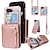 cheap Samsung Cases-Phone Case For Samsung Galaxy Z Flip 6 Z Flip 5 Wallet Case with Stand Holder Zipper with Lanyard Retro TPU PU Leather