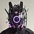 levne Novinky-kyberpunková maska maska kulaté světlo křídlo cop music festival led light mask cosplay