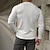 abordables T-shirt Henley décontracté-Homme T-shirt Chemise Henley Chemise à Manches Longues manche longue Uni Mode Designer Basique Classique Henley Vacances Rue Sortir Printemps &amp; Automne Blanche T-shirt Henley
