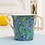 levne Šálky a hrnečky-hrnek z kostního porcelánu van gogh - kreativní a umělecký keramický šálek na kávu se slavným designem olejomalby - jedinečný porcelánový hrnek v dárkové krabici pro domácí použití