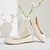 abordables Madre de la Novia/Novio-Zapatos de tacón bajo con punta redonda y encaje para mujer, cómodos y elegantes, ideales para la madre de la novia en eventos formales. Disponibles en varios colores.