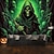 cheap Halloween Decoration-Halloween Decorations Green Skulls Hanging Tapestry Wall Art Large Tapestry Mural Decor Photograph Backdrop Blanket Curtain Home Bedroom Living Room