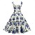 ieftine Rochii-Retro / vintage 1950 rockabilly Lungime Genunchi Rochii Rochie A-Line Rochie leagăn Floral Fruct Linia -A Costume de fancy Pentru femei Carnaval Mascaradă Vacanță Casul / Zilnic Petrecere cu tematic