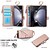 billige Samsung-etui-telefon Etui Til Samsung Galaxy Z-brett 7 Z Brett 6 Z Fold 5 Z Fold 4 Z Fold 3 Bakdeksel Lommebok-kortveske med stativ Ringholder Glidelås Kontor / Bedrift TPU PU lær