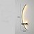 abordables Apliques de pared para interior-Luces de pared interiores LED Fuente de luz de 3 colores Lámpara montada en la pared lineal de metal moderna negra 20w para sala de estar dormitorio porche pasillo baño cabecera 110-240v