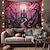 cheap Halloween Wall Tapestries-Pink Halloween Decorations Forest Hanging Tapestry Wall Art Large Tapestry Mural Decor Photograph Backdrop Blanket Curtain Home Bedroom Living Room Decoration