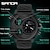 abordables Relojes digitales-Reloj Digital SANDA para Hombre Reloj Deportivo de Moda Cronómetro Luminiscente Reloj Alarma Reloj de Resina con Calendario