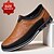 billiga Slip-ons och loafers till herrar-Herr Tofflor och Slip-Ons Penny Loafers Klassiska loafers PU Läder Bekväm Halksäker Loafers Svart Vit Orange
