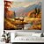 abordables paisaje tapiz-Tapiz colgante de bosque de ciervos de otoño, arte de pared, tapiz grande, decoración mural, fotografía, telón de fondo, manta, cortina, hogar, dormitorio, sala de estar