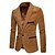 economico Blazer Classici da Uomo-Per uomo Blazer Affari Cocktail party Ricevimento di matrimonio Moda Casual Primavera &amp; Autunno Velluto a coste Semplice Tasca Bottoni Confortevole Monopetto Giacca Borgogna Blu marino Kaki
