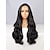 cheap Synthetic Lace Wigs-Synthetic Lace Wig Deep Wave Style 26 inch Black Middle Part U Part Wig Women Wig Black Carnival Wigs