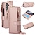 billige Samsung-etui-telefon Etui Til Samsung Galaxy Z-brett 7 Z Brett 6 Z Fold 5 Z Fold 4 Z Fold 3 Bakdeksel Lommebok-kortveske med stativ Ringholder Glidelås Kontor / Bedrift TPU PU lær