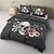 cheap Halloween Bedroom-Halloween Floral Skull Duvet Cover Set - Includes Duvet Cover and Pillowcases - Spooky and Festive Design - Soft and Comfortable Fabric - Perfect for Halloween Home Decor