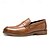 abordables Chaussures Sans Lacets &amp; Mocassins Homme-mocassins classiques en cuir marron pour hommes - chaussures habillées confortables à enfiler pour le travail et les vêtements décontractés