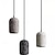 preiswerte Trommel- und Kegel-Design-LED-Pendelleuchte E27, Industrie-Terrazzo-Finish, Hängeleuchte, Farbe Zement, Pendellampe, klarer Glasschirm, Kronleuchter für Bauernhaus, Eingangsbereich, Esszimmer, Kücheninsel