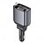 voordelige Auto-oplader-intrekbare autoladeradapter met type-c snoer bliksem 2 usb-poorten autoadapter met spanningsweergave pd 45w