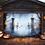 preiswerte Halloween Garagentorabdeckung-Halloween-Türdekorationen für draußen, Halloween-Garagentorabdeckung, Kürbis-Hexe-Banner, gruseliges Schloss, große Kulisse für den Urlaub, Garagentor für draußen, Wanddekoration für Zuhause