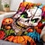 halpa Sohvanpäälliset-kodikas kallo ja kurpitsa fleece-peitto täydellinen halloween-lahja