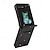abordables Carcasas Samsung-teléfono Funda Para Samsung galaxia Z Flip 7 Z Flip 6 Z Flip 5 Z Flip 4 Z Flip 3 Gire la tapa Brillo ostentoso brillante Ranura para tarjetas Antigolpes Retro Cielo ordenador personal Cuero de PU