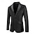 billiga Herrars klassiska kavajer-Herr Kavaj Formell kväll Ledigt / vardag Ljuv Alla årstider 65%Cotton 35%Polyester Enfärgad / vanlig färg Paljetter Fritid Bröllop Enkelknäppt Blazer Silver Svart Rubinrött Blå