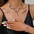 billige Smykkesett-Smykke Sett 4stk Strass Legering Øredobber Halskjeder Armbånd Dame Elegant Årgang Mote geometriske Geometrisk Form Smykkesett Til Bryllup Fest jubileum