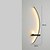 abordables Apliques de pared para interior-Luces de pared interiores LED Fuente de luz de 3 colores Lámpara montada en la pared lineal de metal moderna negra 20w para sala de estar dormitorio porche pasillo baño cabecera 110-240v
