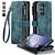cheap Samsung Cases-Phone Case For Samsung Galaxy Z Fold 6 Z Fold 5 Z Fold 4 Z Fold 3 Wallet Case Zipper with Pen Slot Holder Matte Frosted Retro