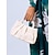 cheap Handbag &amp; Totes-Luxurious Ivory Satin Clutch with Pearl Handle – Elegant Bridal Handbag for Weddings and Special Occasions