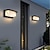 baratos luzes de parede ao ar livre-Luzes de parede led para exteriores, branco quente, à prova de chuva, iluminação montada na parede com sombra acrílica listrada, luzes de varanda para casa, garagem, pátio, lâmpada 110-240v