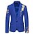 cheap Men&#039;s Classic Blazers-Men&#039;s Blazer Business Wedding Party Without Dress Pants Fashion Casual Spring &amp;  Fall Polyester Uniform Cloth Plain Printing Button Casual / Daily Single Breasted Blazer Black White Red Royal Blue