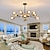 cheap Globe Design-LED Chandeliers 6/8/12 Light Glass Spherical Optional Stepless Dimming Chandelier Medieval Chandelier Fixtures Black and Gold Ceiling Lights Suitable for Living Rooms Kitchens Dining Rooms Bedrooms Farmhouses.