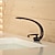 abordables Grifería para bañera-Baño grifo del fregadero - Clásico Latón Envejecido / Galvanizado Conjunto Central Sola manija Un agujeroBath Taps