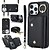 Χαμηλού Κόστους iPhone Θήκες-τηλέφωνο tok Για iPhone 17 Pro Max 17 Air 16 15 14 Pro Max Plus 13 12 11 Pro Max Mini Θήκη κάρτας πορτοφολιού με βάση στήριξης Βάση δαχτυλιδιών Φερμουάρ Ρετρό TPU Μεταλλικό PU δέρμα