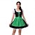 abordables Dirndl-Oktoberfest Vestidos Falda acampanada Trachtenkleader Mucama Alemán Munich prados Mujer Paño de estilo tradicional Vestido Delantal