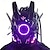 levne Novinky-kyberpunková maska maska kulaté světlo křídlo cop music festival led light mask cosplay