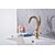 abordables Robinets de lavabo-Robinet lavabo - Classique Plaqué Set de centre Mitigeur un trouBath Taps