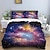 economico Set copripiumino-set copripiumino in 3 pezzi Galaxy Starry Sky Planet per la camera degli ospiti della camera da letto dell&#039;hotel, set confortevole di biancheria da letto