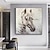 abordables Pinturas de animales-Pintura al óleo hecha a mano, lienzo, decoración de arte de la pared, caballo animal abstracto moderno para decoración del hogar, pintura enrollada sin marco y sin estirar