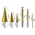 cheap Drill Bit Set-High-speed Reaming Pagoda Sawtooth Set 6Pcs Step Drill Bits Saw Drill Set HSS Titanium Milling Cutter for Woodworking Metal Core Hole Opener 4-12 4-20 4-32mm 3 6 8mm