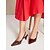 preiswerte Absatzschuhe für Damen-Slingback-Pumps mit spitzer Spitze für Damen – elegante burgunderfarbene Schuhe mit Kitten Heel