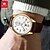 abordables Montres à quartz-Montre en quartz minimale OLEVS pour homme mode lumineuse calendrier étanche décoration en cuir