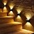 cheap Outdoor Wall Lights-Solar Wall Lights Outdoor Stainless 6LED Waterproof Wall Lamp for Balcony Patio Courtyards Fence Lamps Nighttime Decor Easy Instal Garden Decor Solar Outdoor Wall Light