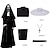 preiswerte Klassischer Horror-Valak Halloween Cosplay Kostüm Die Nonne Cosplay Erwachsene Damen Karneval Maskerade Party / Abend Einfache Halloween-Kostüme Verkleiden