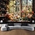 cheap Landscape Tapestry-Flowers on Window Wall Hanging Tapestry Wall Art Large Tapestry Mural Decor Photograph Backdrop Blanket Curtain Home Bedroom Living Room Decoration