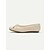 preiswerte Ballerinas für Damen-cremefarbene gesteppte Ballerinas für Damen mit Schleifendetail für elegante und lässige Anlässe