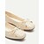 preiswerte Ballerinas für Damen-cremefarbene gesteppte Ballerinas für Damen mit Schleifendetail für elegante und lässige Anlässe